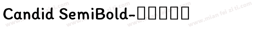 Candid SemiBold字体转换